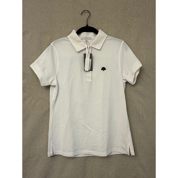Fairway & Greene Tops - Fairway & Greene Ladies White Pique Short Sleeve Golf Polo Shirt NWT Size M